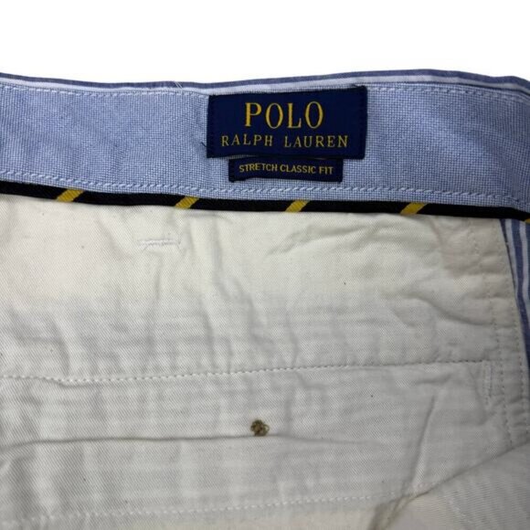 NWT POLO Ralph Lauren Men's 9" Striped Classic Fit Shorts Size 52 B Blue / White - Picture 6 of 9